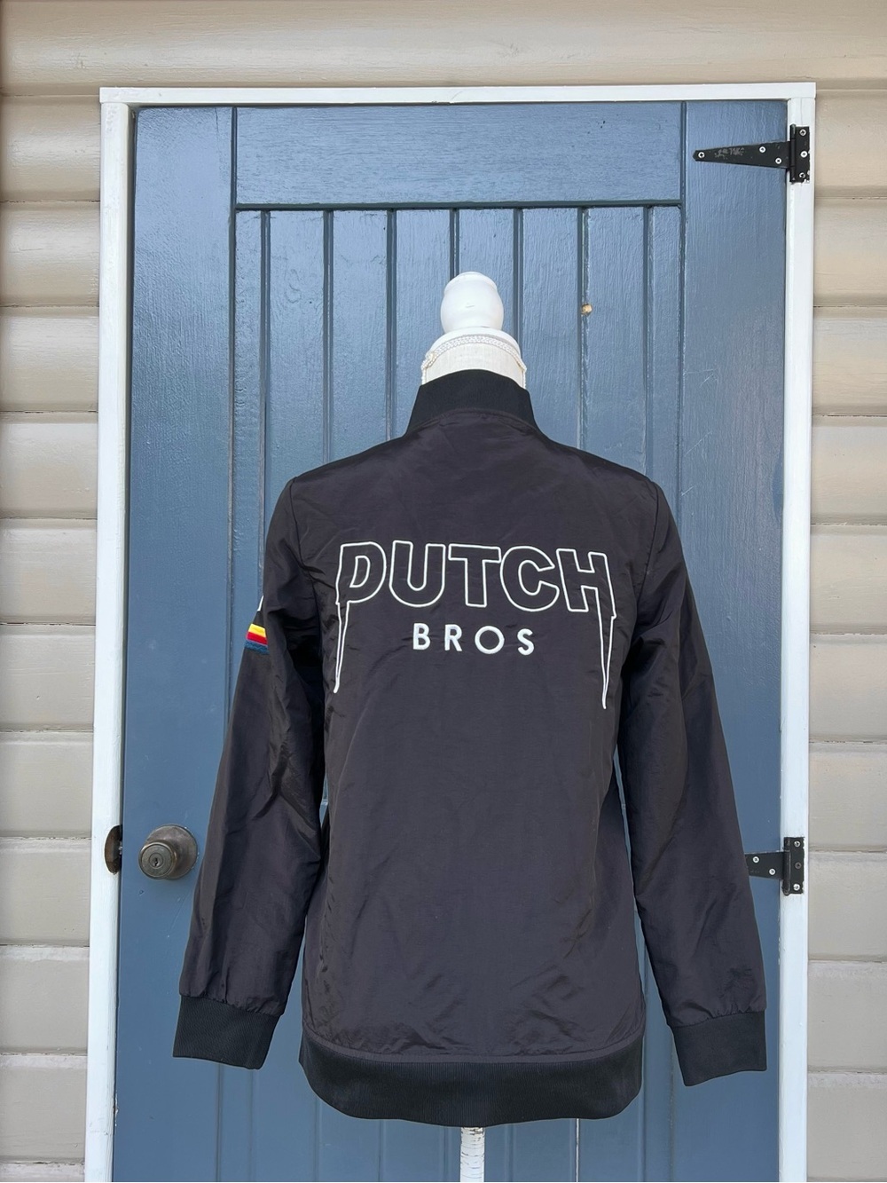 Dutch Bros Coffee Black Bomber Jacket Women’s Size XS